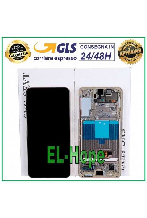 DISPLAY FRAME ORIGINALE SAMSUNG S22 2022 SM-S901 TOUCH VIOLET VIOLA GH82-27520F