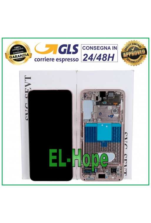 DISPLAY ORIGINALE SAMSUNG S22 2022 SM-S901 TOUCH ROSA ORO PINK GOLD GH82-27520D