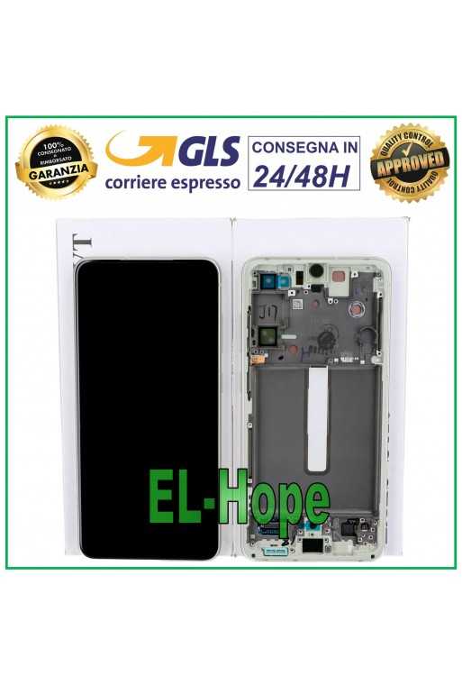 DISPLAY TOUCH LCD ORIGINALE SAMSUNG S21 FE SM-G990 FRAME VERDE GH82-26420C