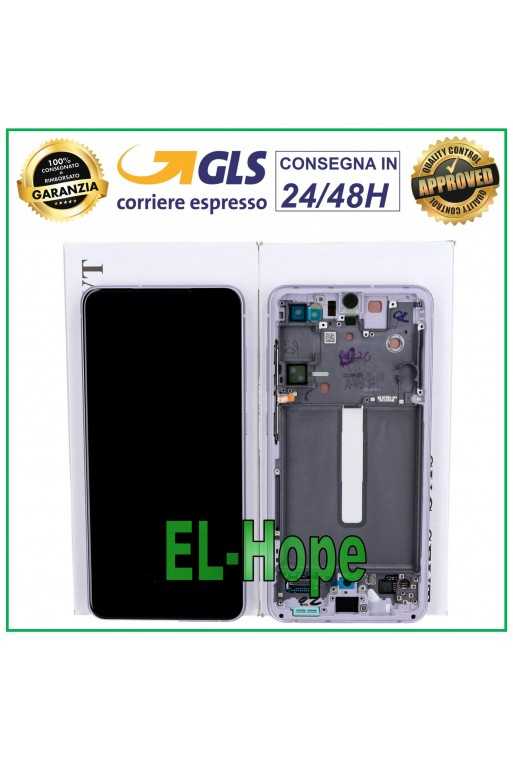 DISPLAY TOUCH LCD ORIGINALE SAMSUNG S21 FE SM-G990 FRAME VIOLA GH82-26420D