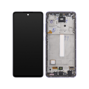 DISPLAY LCD SAMSUNG SERVICE PACK SM-A525 - A52 4G - SM-A526 - A52 5G VIOLA CON FRAME