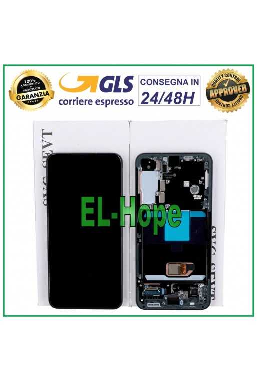DISPLAY TOUCH LCD ORIGINALE SAMSUNG GALAXY S22 SM-S901 FRAME GRAY GH82-27520E
