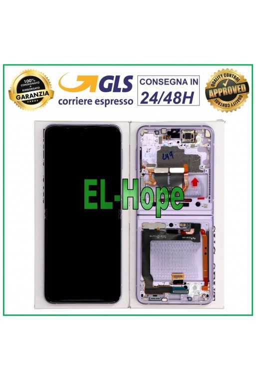 DISPLAY TOUCH ORIGINALE SAMSUNG Z FLIP 3 5G SM-F711B FRAME LAVENDER GH82-27244D