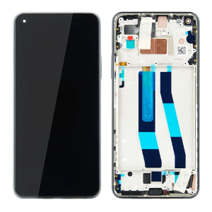 DISPLAY - LCD XIAOMI MI 11 LITE 4G/5G SILVER CON FRAME OLED M2101K9AG