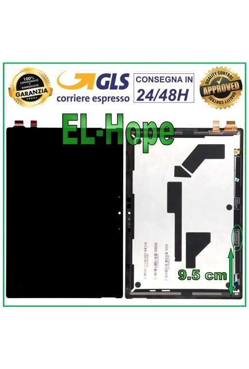 DISPLAY LCD PER MICROSOFT SURFACE PRO 7 1866 VERS 01 TOUCH SCHERMO MONITOR VETRO