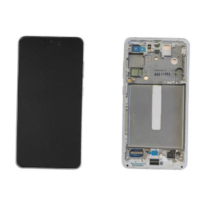 DISPLAY LCD SAMSUNG SERVICE PACK SM-G990 - S21 FE BIANCO CON FRAME