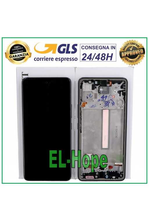 DISPLAY TOUCH LCD ORIGINALE SAMSUNG A53 5G SM A536 A536B FRAME NERO GH82-28024A