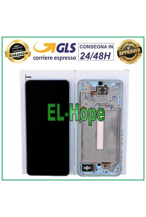 DISPLAY LCD FRAME ORIGINALE SAMSUNG A33 5G SM-A336F A336B TOUCH BLU GH82-28143C