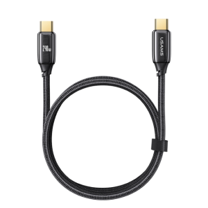 CAVO DI RICARICA TYPE-C / TYPE-C IN LEGA DI ZINCO 240W 2M NERO US-SJ581 U82 USAMS