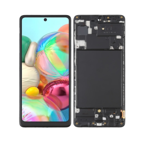 DISPLAY - LCD COMPATIBILE SAMSUNG GALAXY A71 OLED NERO CON FRAME A715F
