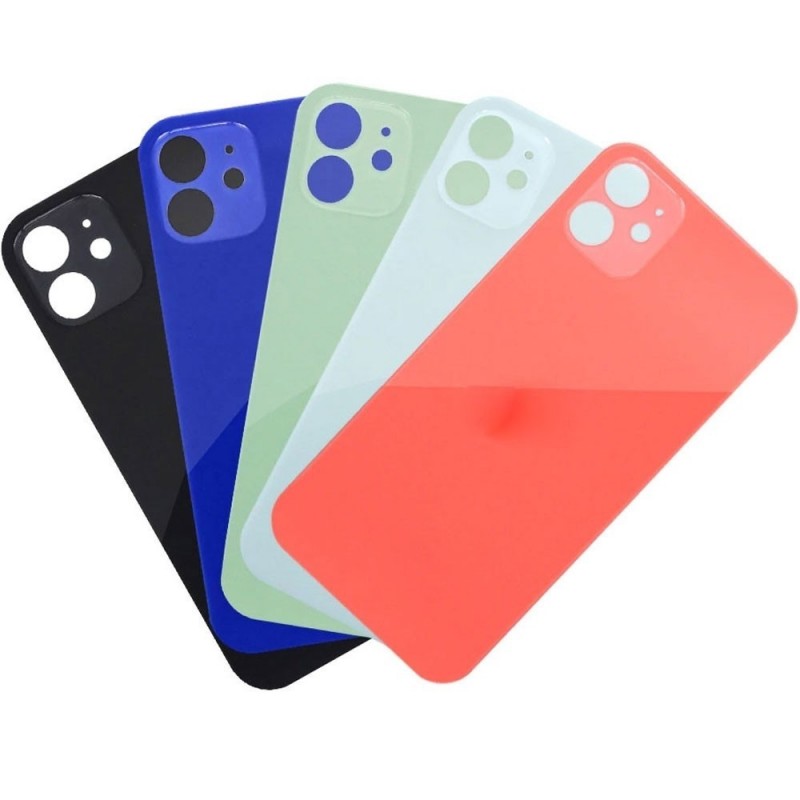 Back Cover Big Hole in Vetro Per iPhone 12 - NO LOGO