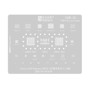 STENCIL PER REBALLING FULL IC SAMSUNG E8825 / EXYNOS 1280 SAM16 AMAOE