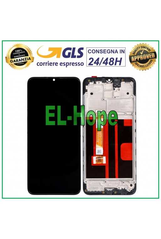 DISPLAY LCD + FRAME PER OPPO A5 2020 CPH1931 CPH1933 PCHT30 TOUCH SCREEN NERO