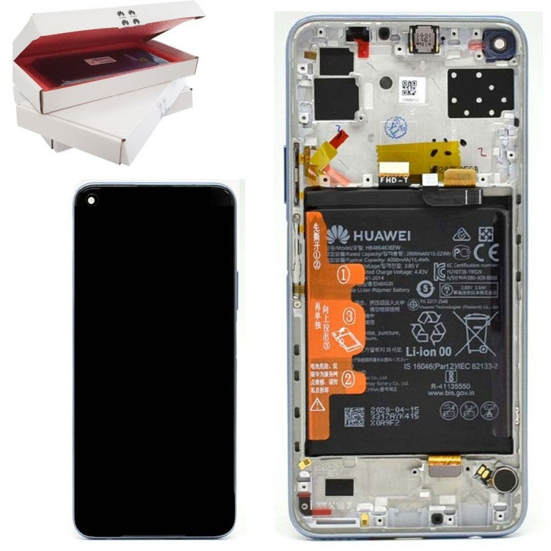 Huawei SERVICE PACK Display LCD ORIGINALE + Frame e Batteria P40 Lite 5G | Space Silver