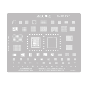 STENCIL IN ALLUMINIO FULL IC PER IPHONE SERIE 12 IPZ7 RL-044 RELIFE