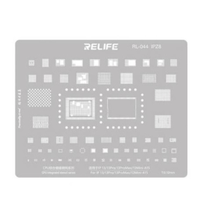 STENCIL IN ALLUMINIO FULL IC PER IPHONE SERIE 13 IPZ8 RL-044 RELIFE