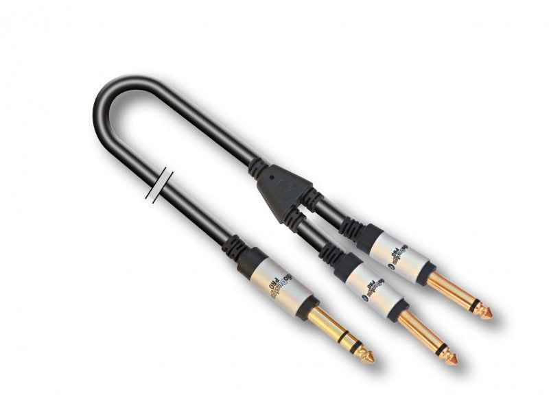AUDIODESIGN PRO Cavo Adattatore X-PRO da 1 Jack 6,3 Stereo a 2 Jack 6,3 Mono da 3 mt