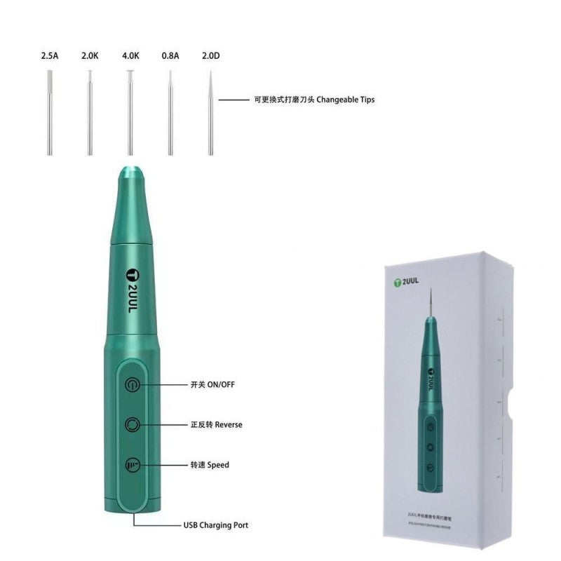 2UUL Polish Grinding Pen - Penna Smerigliatrice Abrasiva Lucidante Ricaricabile | DA81