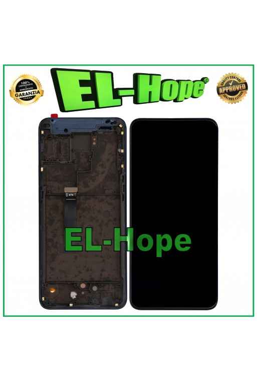 DISPLAY LCD OLED + FRAME PER OPPO RENO 2 CPH1907 TOUCH SCREEN SCHERMO NERO