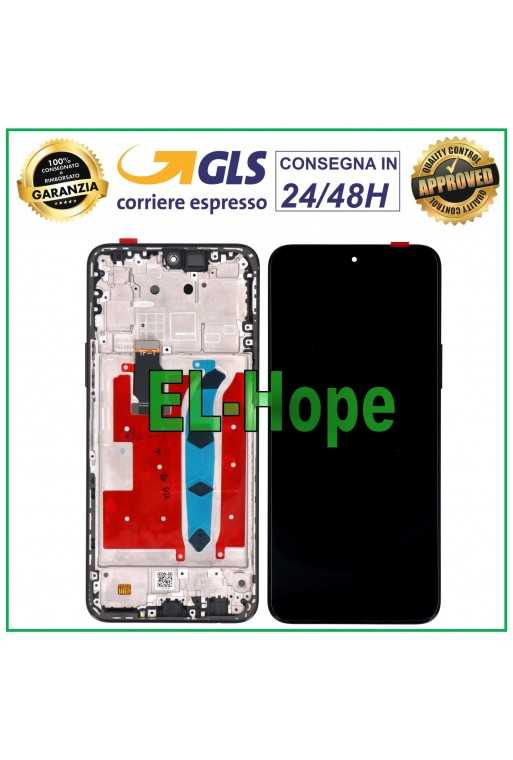 DISPLAY FRAME PER HONOR X8 4G TFY-LX1 TFY-L026 TFY-L036 TOUCH SCREEN VETRO NERO