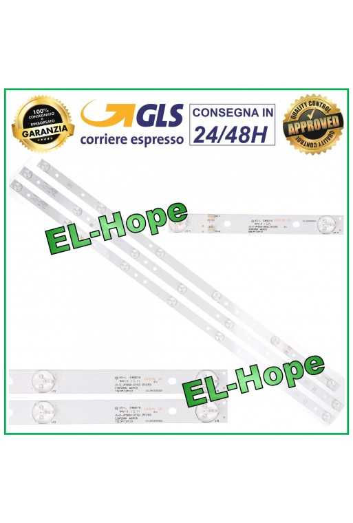 KIT COMPLETO 3 BARRE STRIP LED PER TV 39&amp;quot; POLAROID TQC39R4PR001.133
