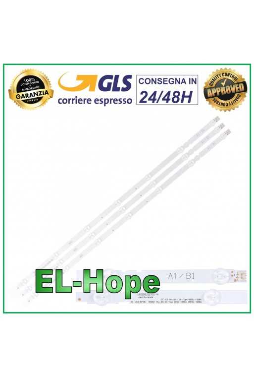 KIT 3 BARRE STRIP LED x TV LG 32&amp;quot; LB22DZ/221DZ-N A1 6916L-1295A / B1 6916L-1438A