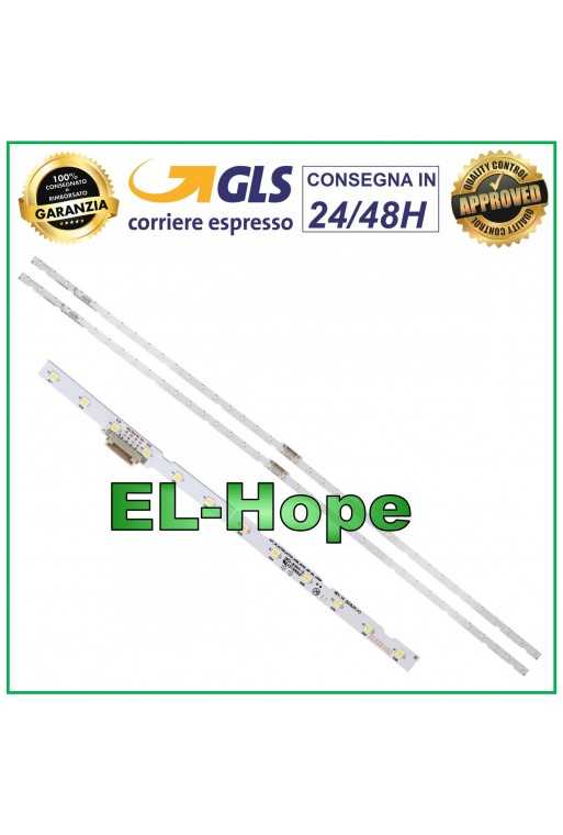 KIT 2 BARRE 38 LED PER TV 49&amp;quot; SAMSUNG ELED1102 AOT_49_NU7300_2X28_3030C 530mm