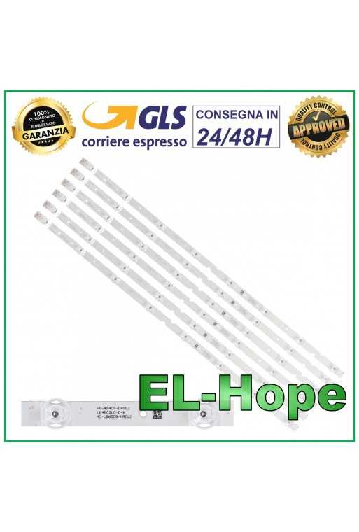 KIT 6 BARRE STRIP 8 LED PER TV 65&amp;quot; TCL 65S421 / 65S421LCAA / 65S425 / 65S425TACA