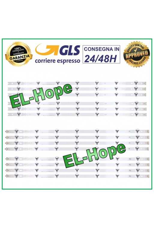 KIT 12 BARRE LED PER TV 55&amp;quot; LG 55LB671 55LB672 55LB673 55LB674 55LB675 55LB676