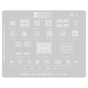 STENCIL PER REBALLING MICROSOFT SURFACE BGA153/178 CPU SF1 AMAOE