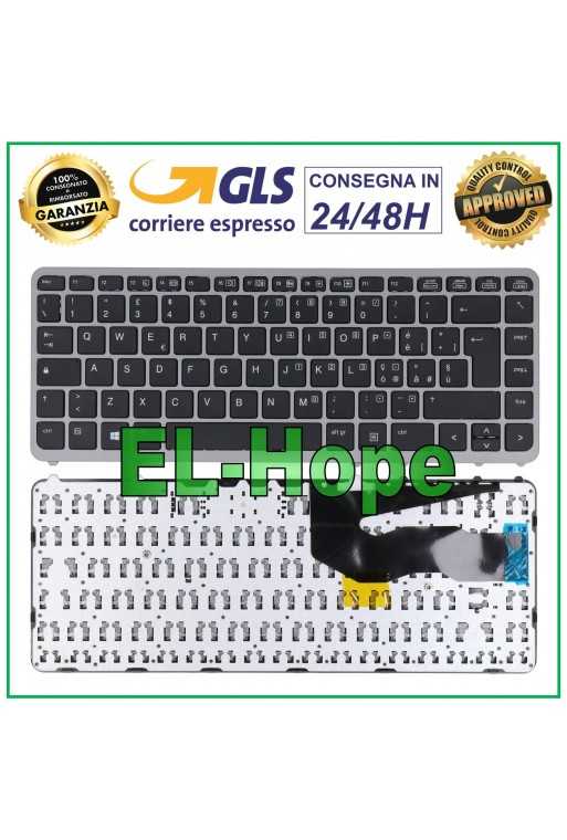 TASTIERA ITALIANA HP ELITEBOOK 840 G1 G2 / 850 G1 G2 / 740 G1 G2 FRAME SILVER