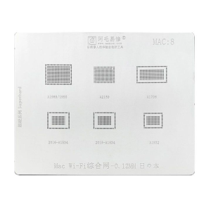 STENCIL PER REBALLING MACBOOK PRO WIFI CHIP MAC8 0.12MM AMAOE