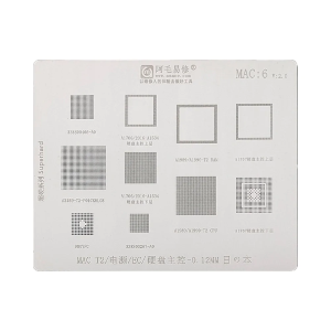 STENCIL PER REBALLING MACBOOK A2159/ A1989/ A1990-T2 MAC6 0.12MM AMAOE