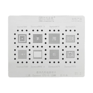 STENCIL PER REBALLING CPU EXYNOS 7580/ 8895A / 3470 / 7570 EU2 0.12 MM AMAOE