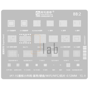 STENCIL PER REBALLING IPHONE BB2 IP7-15 AMAOE