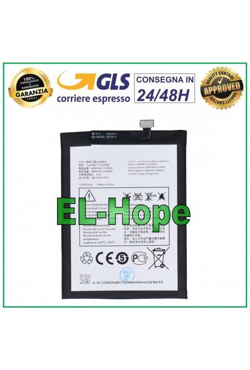 BATTERIA TLP038D7 / TLP038D1 PER ALCATEL 1S 2020 5028D 5028Y PARI ORIGINALE