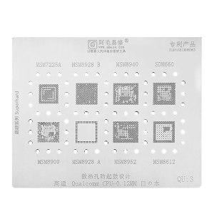 STENCIL PER REBALLING QU3 QUALCOMM CPU 0.12 MM AMAOE