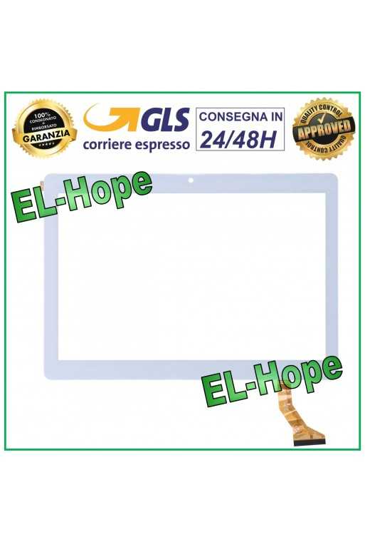 TOUCH SCREEN VETRO LAMZIEN FLAT CX-1096A1-FPC276-V02 10.1&amp;quot; BIADESIVO BIANCO