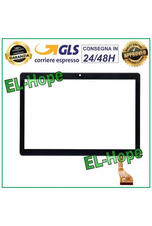 TOUCH SCREEN VETRO YESTEL X7 FLAT FLEX CODE HZYCTP-102044 10.1&amp;quot; BIADESIVO NERO
