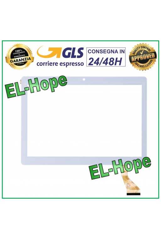 TOUCH SCREEN VETRO PHABLET FLAT CODE KINGVINA-PG1026-FPC 10.1&amp;quot; BIADESIVO BIANCO
