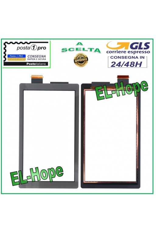 TOUCH SCREEN VETRO PER NINTENDO SWITCH LITE GAME PAD DIGITIZER VETRINO GRIGIO