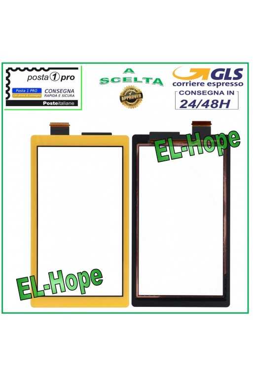 TOUCH SCREEN VETRO PER NINTENDO SWITCH LITE GAME PAD DIGITIZER VETRINO GIALLO